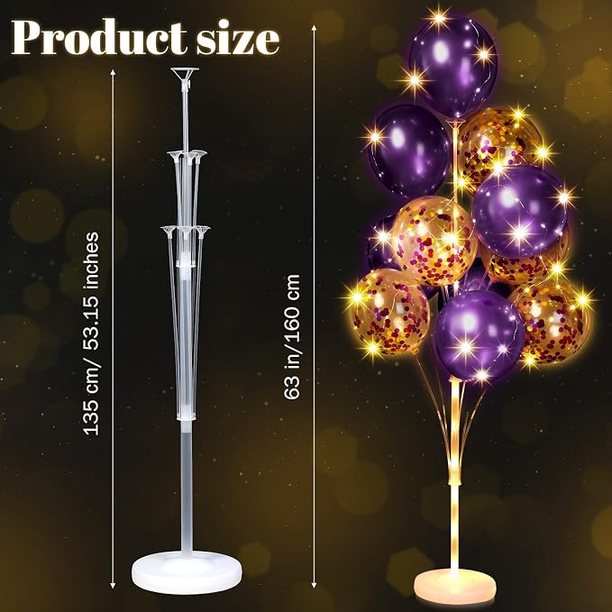 Wettarn 2 Sets Floor Balloon Column Stand Kit - Image 4