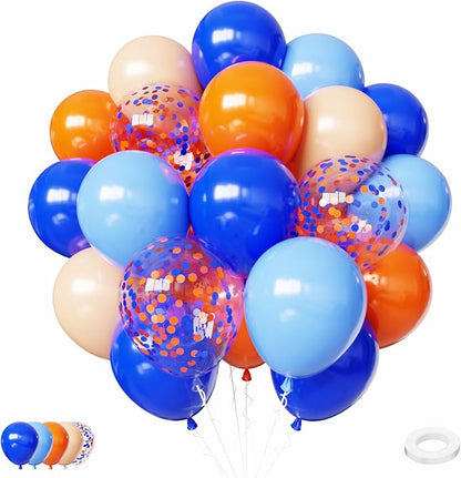 Blue and Orange Balloons by Mobacurty