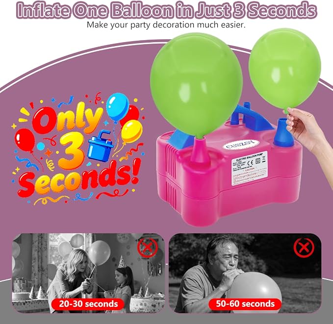 Electric Balloon Pump 600W, Fast Balloon Blower - Image 5