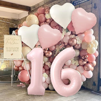 Pink 15 Balloon Number Pastel Pink 15th Birthday Party Decorations - Image 6