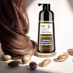 Brown Hair Dye Shampoo, 3 in 1 Instant Hair Color with 15 Min Gray Coverage, Natural Semi-Permanent Herbal Shampoo for Men & Women