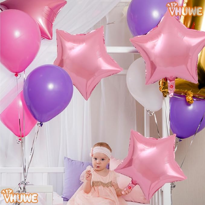 Pink Star Balloons 18 Inch - Image 5