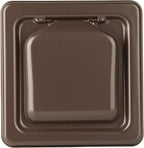 NO-PEST VENT, Exclusive Dual Door Dryer Vent Cover Outdoor 4 inch, Made in USA w Highest UV Resistant Plastic in any Outdoor Vent Cover, No Lint Collecting Screen (Brown, 4” Metal Vent With Duct Tube)
