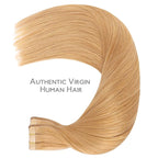 WENNALIFE Tape in Hair Extensions Human Hair, 40pcs 100g 20 inch Strawberry Blonde Hair Extensions Real Human Hair Straight Tape in Extensions Invisible Human Hair Extensions Reusable Real Hair