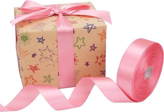 Nsilu 1 inch, Rose Gold Ribbon for Gift Wrapping 50 Yards Perfect Wedding Party - Image 6