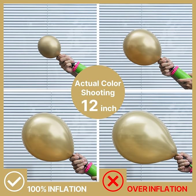 PartyWoo Metallic Gold Balloons 50pcs Chrome Gold Color 5 Inch | Balloons - Image 4