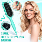 Candy Brush,Curly Hair Brush,Curl Defining Brush,2025 Boar Bristle Hair Brush for Combing and Shaping,Reduce Pulling and Curl Separation For Defined Curls(green)