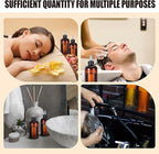 Barydat 12 Pcs Applicator Bottles for Hair, Squeeze Hair Oil Applicator Bottle Refillable Empty Plastic Bottles, Twist Cap with Open Close Nozzle and 2 Funnels (8 oz,Brown)