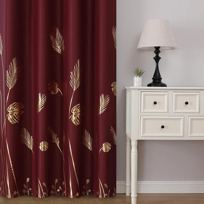 Burgundy Red Blackout Curtains for Living Room 90 Inch Length 2 Panels Set - Image 2