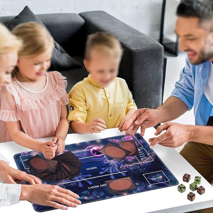 for TCG Playmat with Zones, Non-Slip Rubber Bottom Trading Card Game Mat with - Image 6