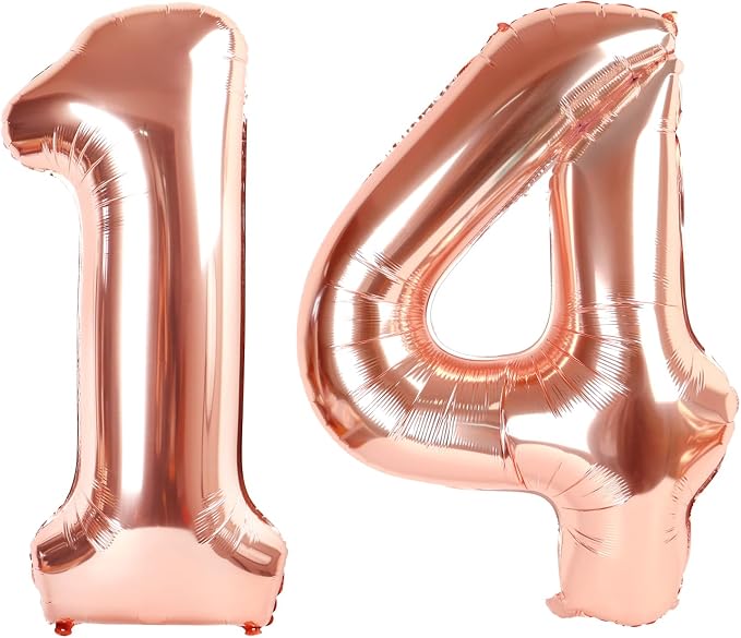 14 Balloon 40 inch Rose Gold Number Balloons by Enyeopd