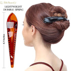RC ROCHE 6 Pcs Duck Bill Alligator Hair Clips for Women Sectioning Flat Claw Long Thick Hair Inner Teeth Curved Styling Jaw Strong Secure Grip Salon, Medium Black, Brown, Clear