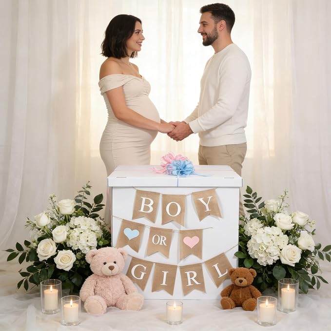 28in Giant Gender Reveal Gift Box - Image 5