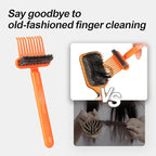 Boar Bristles Hair Brush for Women and Men, Detangling Hair Brush for Smoothing Massage Add Shine, Nylon&Boar Bristles Detangler brush for Hair Healthy (Cleaner-Orange)