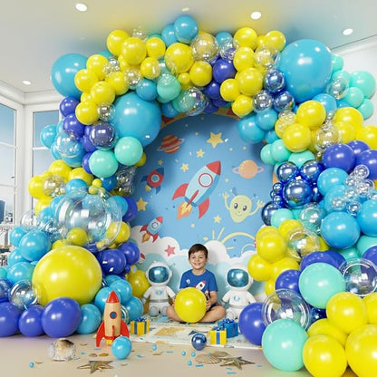 160pcs Cartoon Sponge Balloons Garland Arch Kit, Birthday Decorations Yellow - Image 6