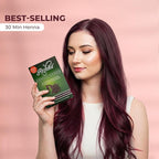 Reshma Beauty 30 Minute Henna Hair Color Infused with Organic Henna Lawsonia Inermis 100% Gray Coverage for Soft, Shiny Hair, Plant-Based Hair Dye—1.05 oz Pack of 1 (Burgundy)