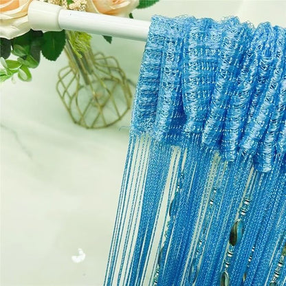 ave split 100cmX200cm Decorative Door String Curtain Beads Wall Panel Fringe - Image 2