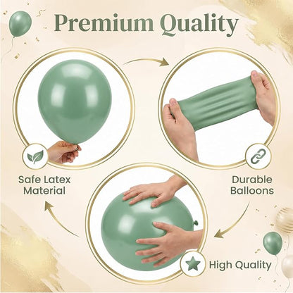 Sage Green Gold Balloon Column Stand Kit - Image 4