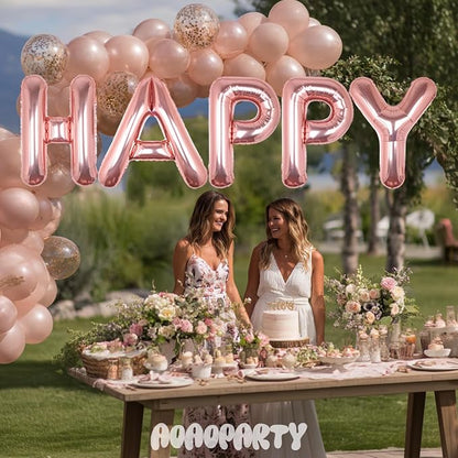 Letter Balloons Rose Gold 40 Inch A Large Big Foil Mylar Balloon | - Image 3