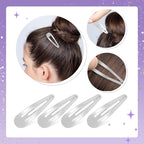 2 Inch Silver Grey Hair Clips Barrettes Metal Snap Clips for Women Durable Water Drop Ideal Hair Accessories for Hairdressing Wedding and Everyday Use 20 pcs