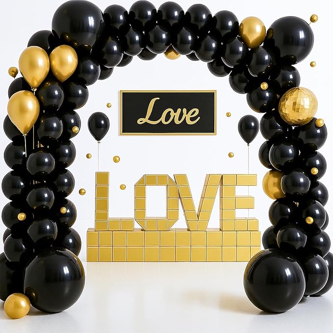 EMART Black Balloons 12 Inch 100pcs, Latex Balloons - Image 7