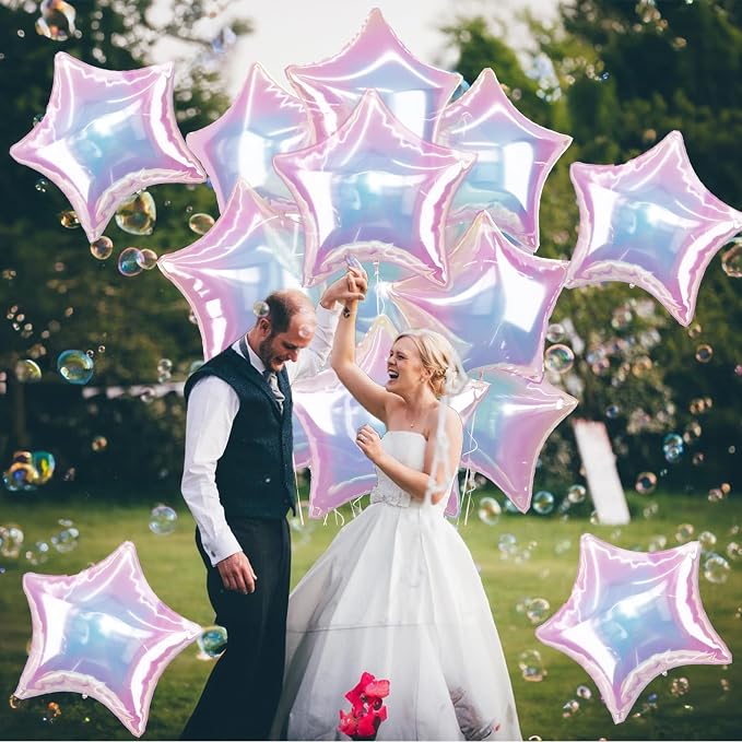 Iridescent Star Balloons - Image 5