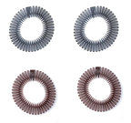 Sowaka 4 Pcs Circular Stretch Hair Wrap Holder Combs, Plastic in Black and Brown for Women Girls Outgoing Sports Hair Accessories