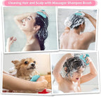 URTHEONE Hair Scalp Massager Shampoo Brush,Soft Silicone Hair Scrub Brush for Wet Dry Hair, Relax Scalp, Reduce Dandruff,Promote Hair Growth,Scalp Scrubber Hair Care Tools for Shower (Blue)