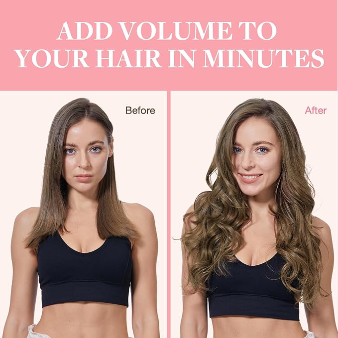GOO GOO Clip in Hair Extensions Real Human Hair, Remy Human Hair Extensions Clip ins for Women, Natural Human Hair, 14inch 120g 7Pcs, 5 Light Ash Brown