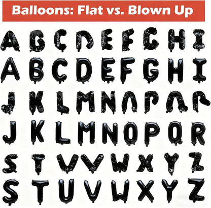 62 Pcs Black Letter Balloons, Custom 2 Set A-Z Set - Image 4