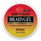 GRIP N GLIDE Braiding Gel Maximum Hold for LOC & Twist - No Flaking, No Whitening, Fast Drying, High Shine, Cool & Refreshing, Long Lasting Hold (10 oz)