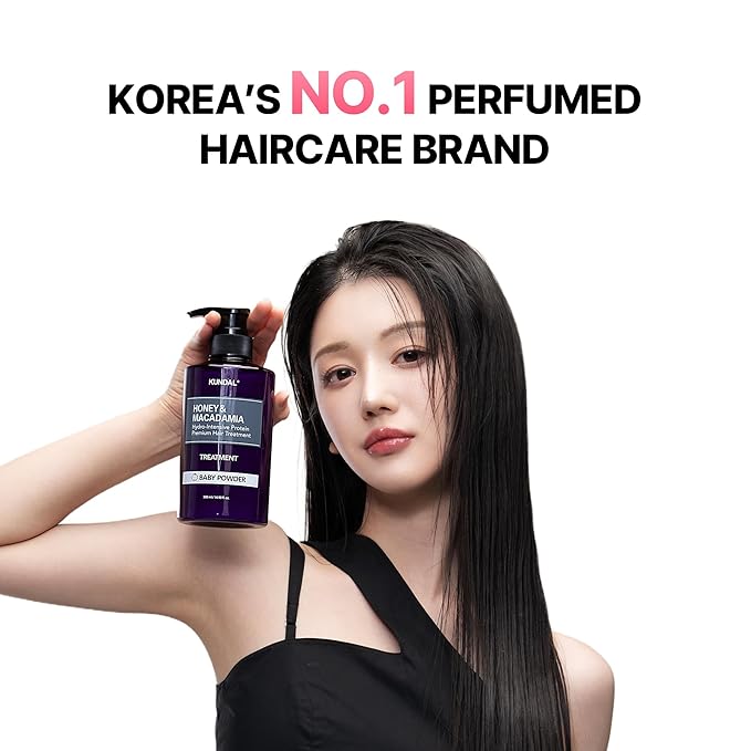 KUNDAL Honey & Macadamia / Cherry Blossom, Natural Protein Hair Care for Frizz Control & Elasticity | Cherry Blossom , 500ml (Pack of 2), Stocking Stuffers