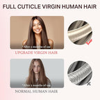DOORES Clip in Hair Extensions Set 16 Inch 120g, 4pcs Invisi Edge Clip ins and 3pcs Classic Seamless Clip ins, Injected Virgin Real Human Hair Extensions Natural Invisible Straight, #1B