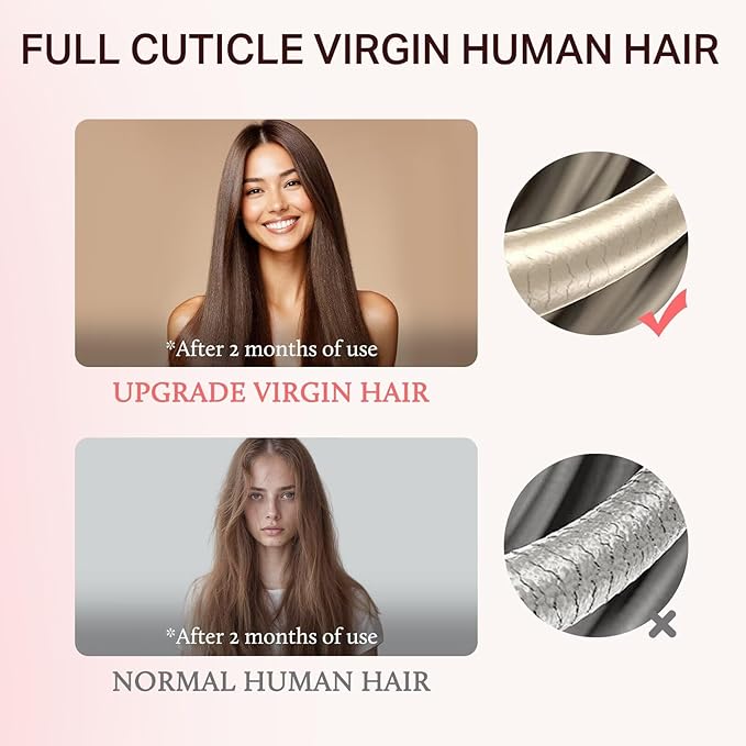 DOORES Clip in Hair Extensions Set 18 Inch 120g, 4pcs Invisi Edge Clip ins and 3pcs Classic Seamless Clip ins, Injected Virgin Real Human Hair Extensions Natural Invisible Straight, #1