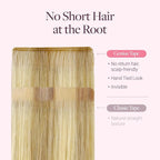 GOO GOO Genius Tape in Hair Extensions, Hand Tied Tape Weft, 16/22 Light Blonde Highlighted Golden Blonde, 20inch 50g 20pcs, Remy Human Hair, Seamless Invisible Tape, Natural Blend, Lightweight