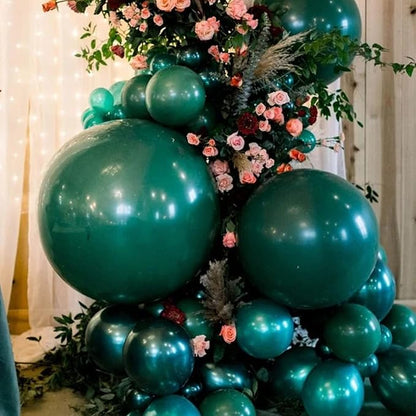 Voircoloria 130pcs Dark Green Balloons Garland Arch Kit, 18 12 10 5 Inch | - Image 4