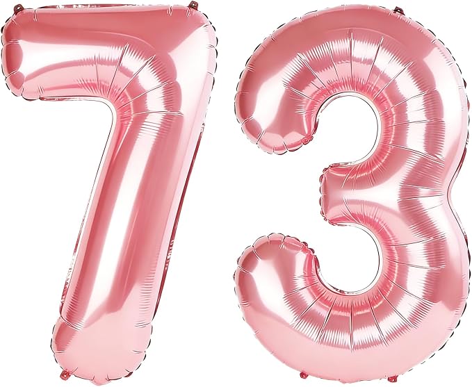 40 Inch Number 73 Balloons for 73rd Birthday Party Decorations, 0-100 Jewelry by FOBELEC