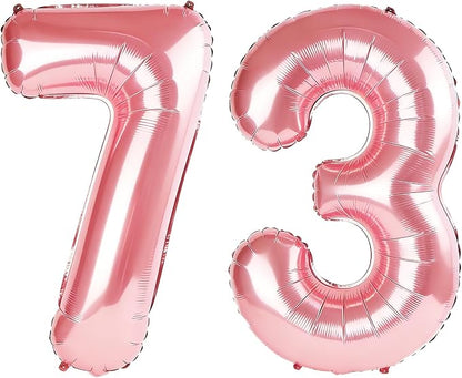 40 Inch Number 73 Balloons for 73rd Birthday Party Decorations, 0-100 Jewelry by FOBELEC