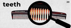 #20 Handmade Wide Tooth Comb Tortoise Havana Acetate Thick Coarse Curly Detangling Parting Grooming Teasing Hair Styling Hairdresser Barber Hairdressing Wet Dry Pocket Travel Women Men Kids