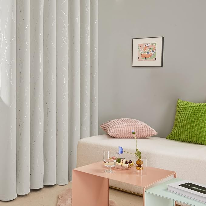 Deconovo Living Room Curtains 45 Inches Long, Thermal Insulated, Room Darkening - Image 5