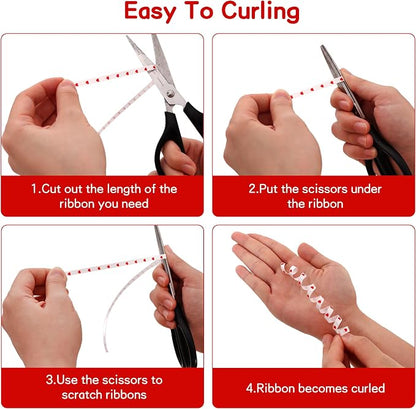 BEISHIDA White with Heart Curling Ribbon, Balloon String 500 Yards - Image 3