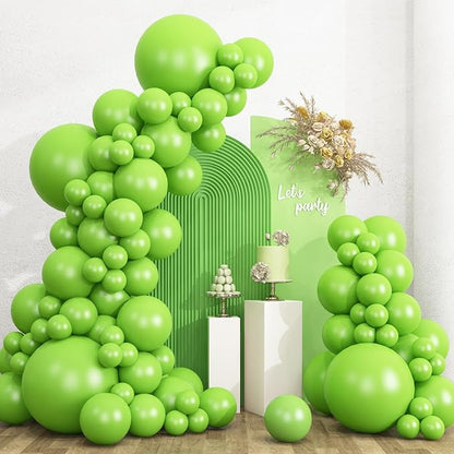 RUBFAC 135pcs Lime Green Balloons, Latex Light Fruit Neon Green Balloon by RUBFAC