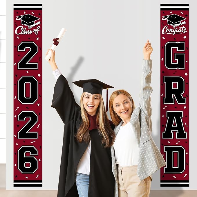 2026 Graduation Decorations, Congrats Grad Banner Backdrop - Image 5
