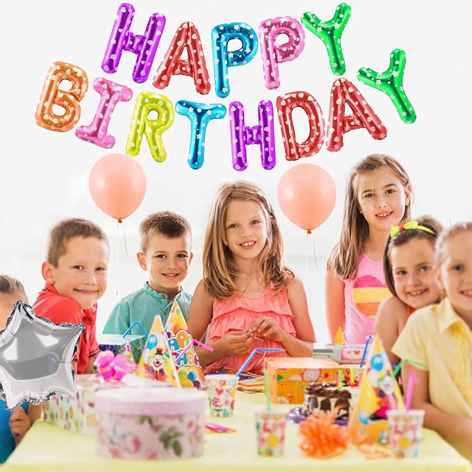 CANREVEL Happy Birthday Banner Decorations + 12Pcs Balloons, - Image 4