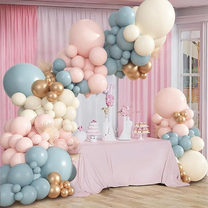 Ouddy Party 149Pcs Blue and Pink Balloon Arch Garland Kit 18 12 10 5 Inch | - Image 6