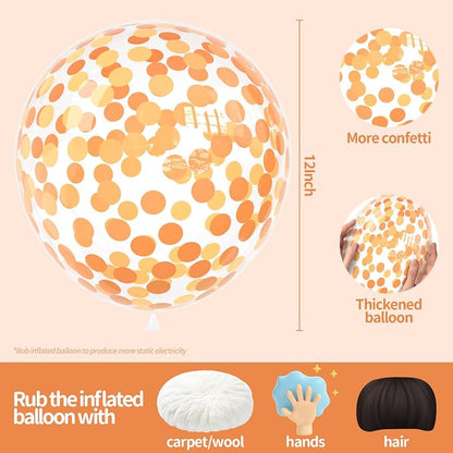 VHUWE Orange Confetti Balloons - Image 2