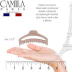 Camila Paris CP3219 French Hair Clip for Women, Medium Narrow, Open, Girls Hair Claw Clips Jaw Fashion Durable and Styling Hair Accessories for Women, Strong Hold No Slip Grip, Made in France