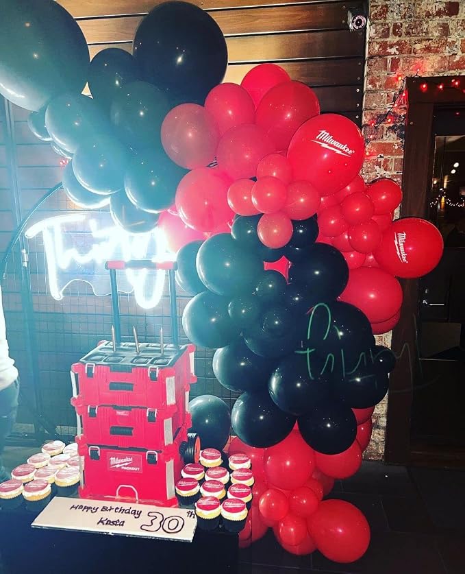 Red Black Balloons Garland Kit - Image 4