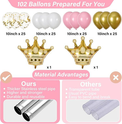 2 Sets Princess Party Balloon Column Stand Kit - Image 3