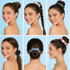 Satin Scrunchies for Women, 8 Pcs Silk Hair Ties, No Crease Hair Scrunchy, Hair Styling Accessories for Girls, Soft Hair Scrunchie for Girls Ponytail Holders for All Hair Types & Textures